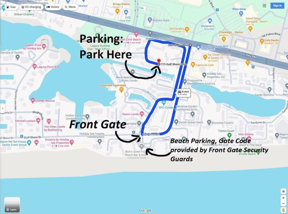 Boathouse Condo, Downtown Destin Harbor, Private Beach Access, Waterfront, On Golf Course, Water Taxi Pickup エクステリア 写真